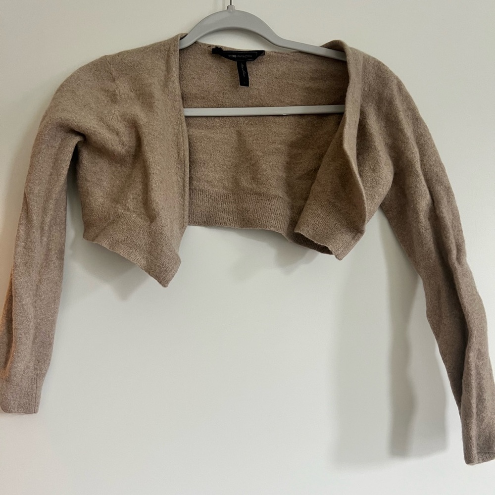 BCBG Wool Camel Sweater Shrug